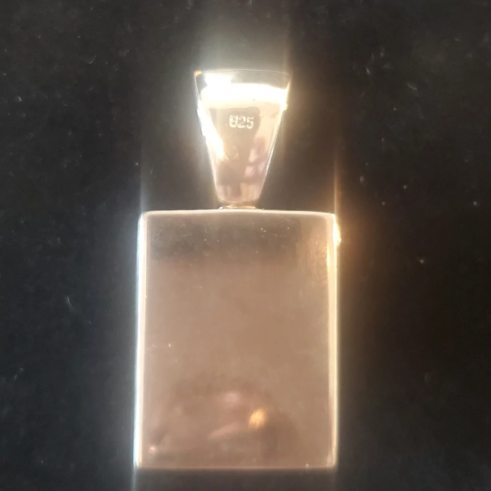 SILPADA ~Retired~ 925 Sterling Silver Red Stone Inlay Necklace  Pendant